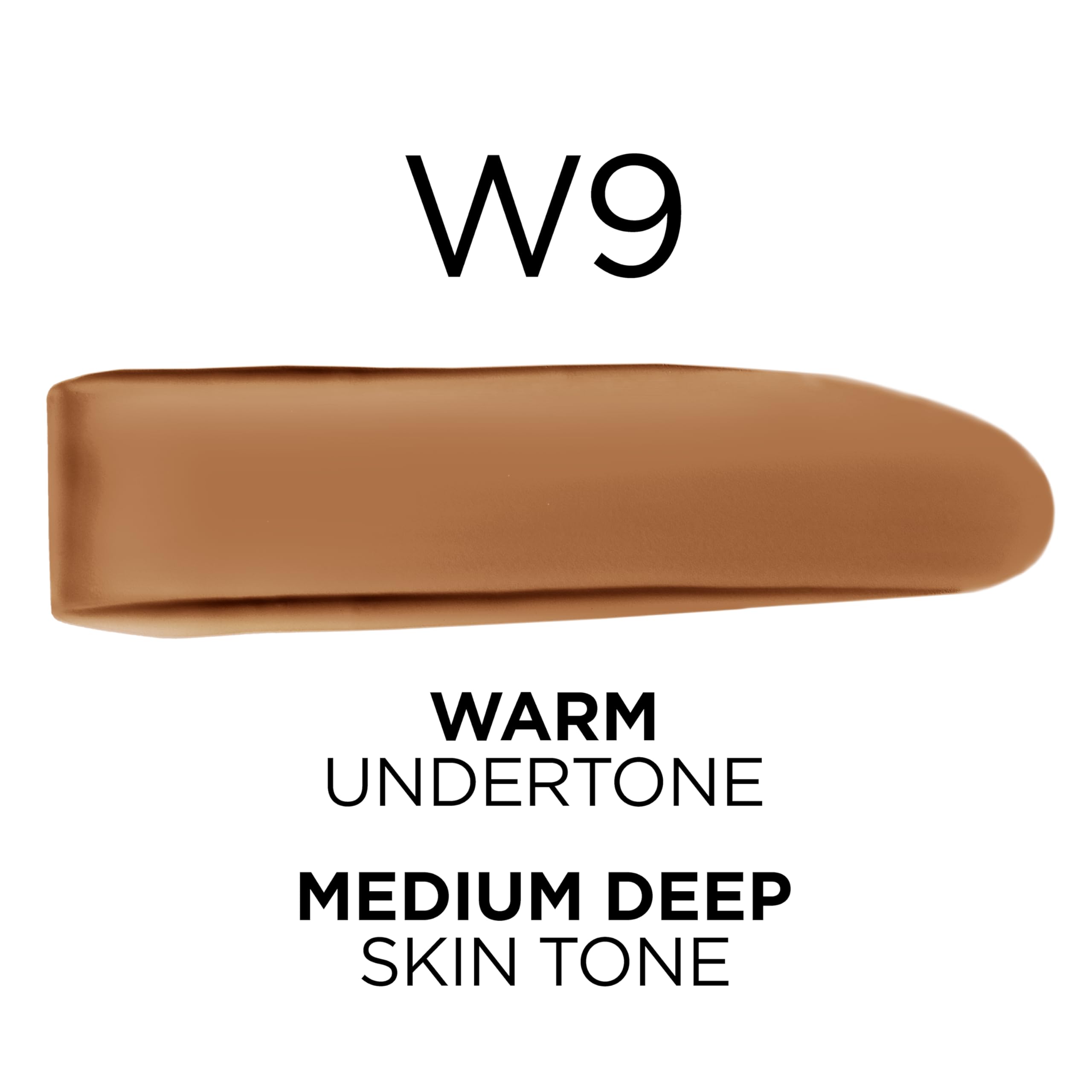 L'Oreal Paris True Match Super-Blendable Foundation, Medium Coverage Liquid Foundation Makeup, W9, Medium Deep, 1 Fl Oz